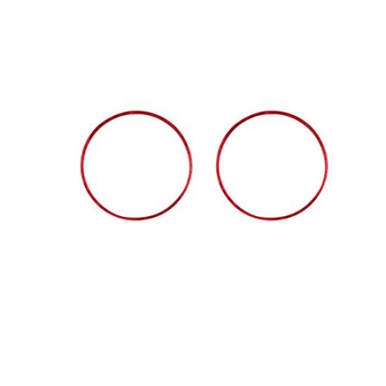 2Pcs For Jeep Wrangler JK 2011-17 Red Carbon Fiber Dashboard Air Vent Cover Trim