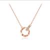 Korean Möbius Ring Necklace - Women's Summer Light Luxury 2022, Niche Design Clavicle Chain.