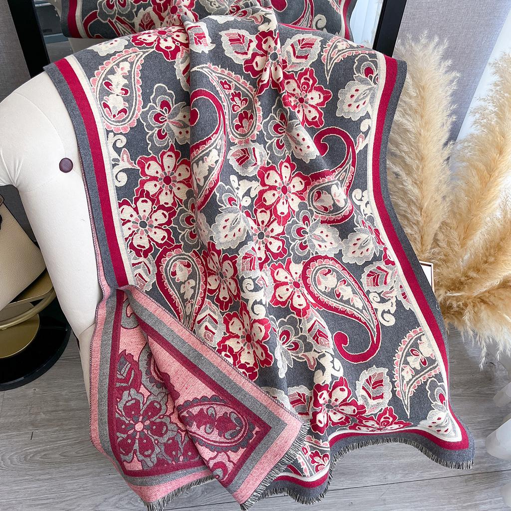 Design Luxury Winter Cashmere Scarf Women Warm Pashmina Blanket Paisley Scarves Female Shawl Wraps Thick Foulard Bufanda