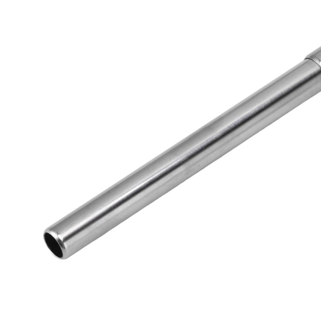 Collapsible Stainless Steel Drinking Straw Reusable Metal Straw with Cleaning Brush for Travel Work Purple