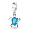 925 Silver Ocean Series Turtle Crab Charm Beads for 3mm Bracelet DIY Jewelry Making 100% Authentic