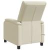 Massage Recliner Cream Faux Leather