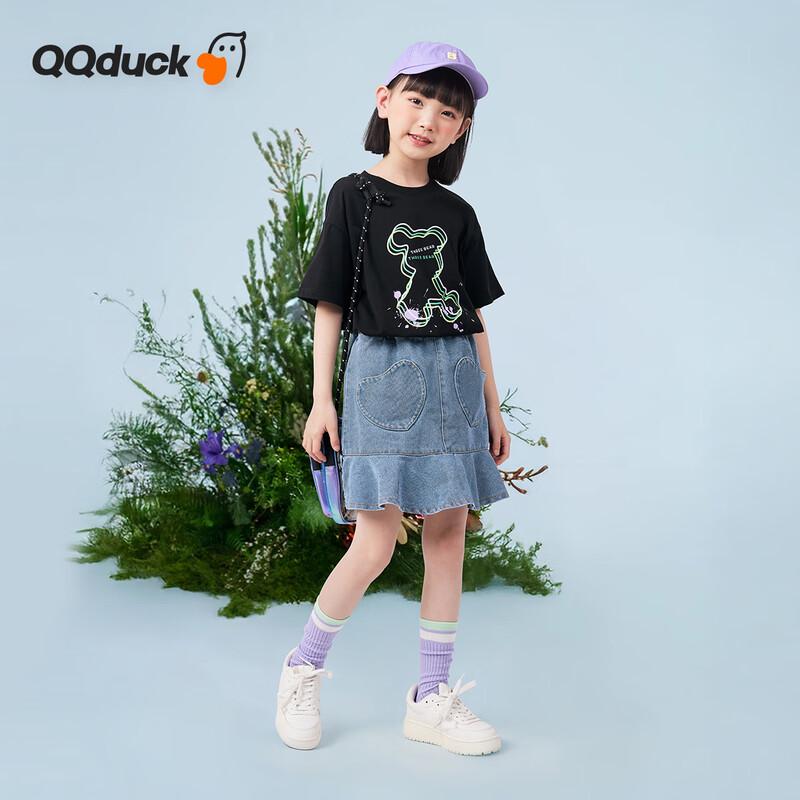 

QQ DUCK Kids Little Bear Short Sleeve T-Shirt 160CM