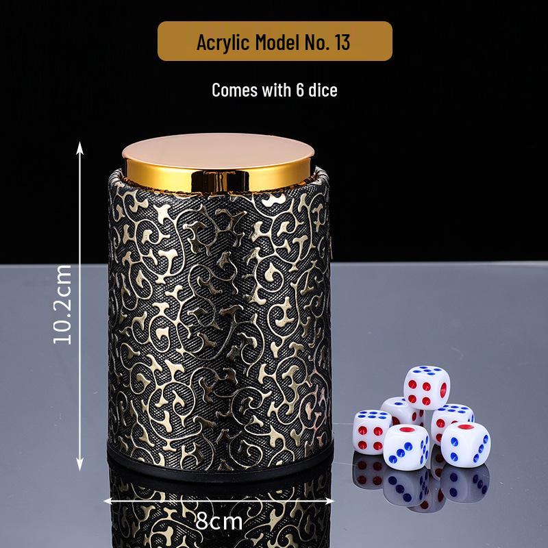 High-Grade Leather KTV Dice Shaker Cup for Bars and Nightclubs