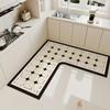 L-Shaped Kitchen Diatomaceous Earth Floor Mat: Stain-Resistant, Absorbent, Quick-Drying, Non-Slip, Easy-Care, High-End.