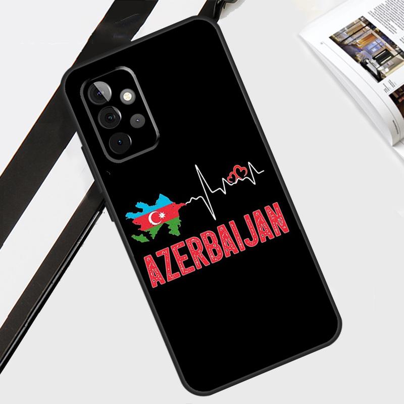 Azerbaijan Flag Coat of Arms Case For Samsung Galaxy A55 A35 A15 A56 A36 A26 A16 A06 A54 A34 A14 A12 A22 A32 A52 A13 A53