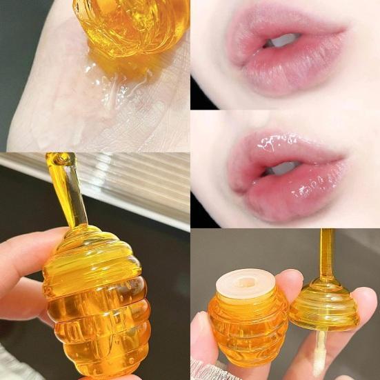 4.4G Honeypot Lip Oil Moisturizing Gloss Nourishes Relieves Dryness Girlfriend Gift Lip Oil for Glassy Effect