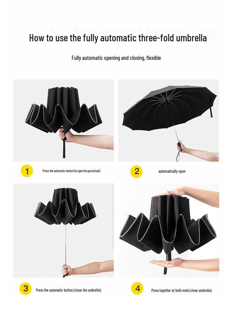 Extra Large Portable UV Protection Automatic Umbrella for All-Weather Use