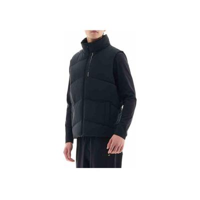 Dynamic Series Letter Padded Stand Collar Vest Men Vests Basic-Black 952447903-4