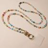 Crossbody Long Phone Lanyard Stone Gem Beads Phone Chain Fashion Mobile Phone Straps  Women Girls