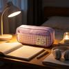 Pastel Color Pen Bag Double Layers Stationery Storage Bag Gift Pencil Pouch  Office