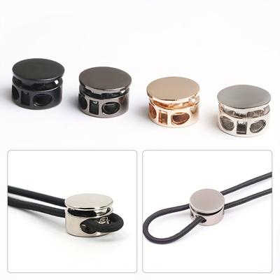 10Pcs Metal Round Cord Stopper Clip Clothes Garments Accessories DIY Crafts Clasp Rope Lock Buckle