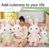 Peluche Lapin Mignon Animal en Peluche Lapin Doux Poupée Lapin Kawaii Oreiller de Sommeil Cadeau d'Anniversaire pour Enfants Filles Lapin Doux et Câlin pour Vous
