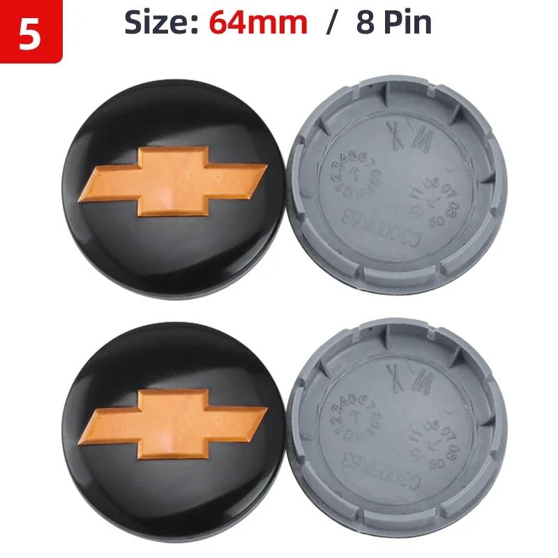 4pcs 53mm 58mm 59mm 64mm Car Wheel Center Hub Caps Cover Decor Sticker For Chevrolet Cruze Malibu Sail Equinox AVEO Lova RV