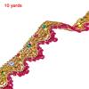 35mm Width Sequin Lace Trim Golden Silver Sewing Braided Lace Lace Trim Ribbon  For Dress Making