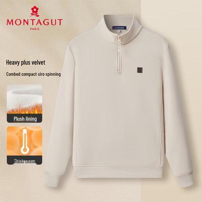 MONTAGUT Men's Half-Zip Thermal Sweatshirt