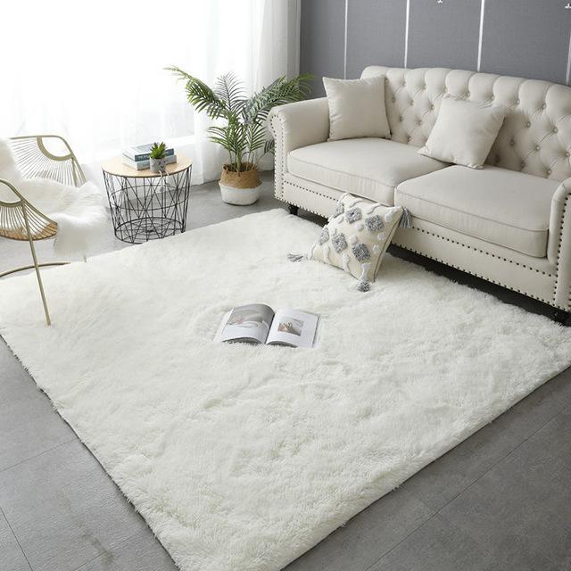 Luxurious Living Room Fluffy Carpet Nordic Soft Thickening Home Decor Carpets Bedroom Bedside Children 'S Room Non -Slip Floor Mat