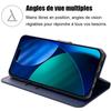 Case for iPhone Air - BOOLING - Shockproof Protection Navy Blue Synthetic Leather - 2 Tempered Glasses