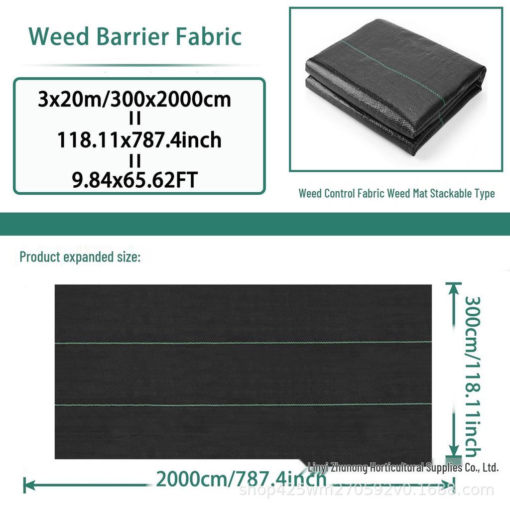 Black PP Weed Barrier Cloth: Breathable, Water-Permeable Ground Cover for Orchards and Gardens