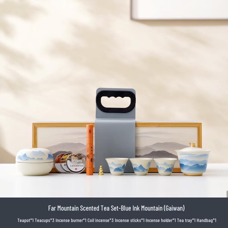 Ink Wash Style Ceramic Kung Fu Tea Set