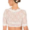 Womens Elegant Bodysuit Bodysuit Lace Blouse For Festival Ladies Elegant Classic Lace Panel Small Blouse Tops