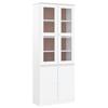 VidaXL Vitrine en verre ALTA blanc 77x35x186,5 cm bois de pin massif 353950