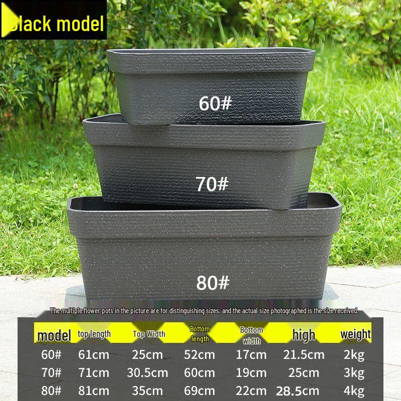 Hualongdun Extra Large Rectangular Plastic Planter Box