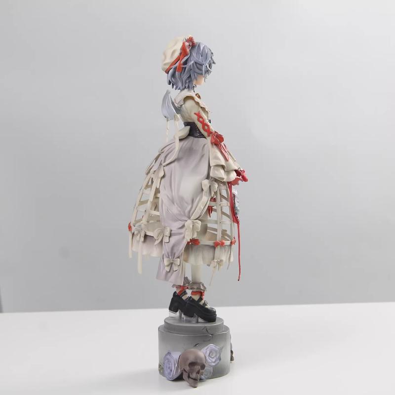 New 27cm Project Remilia Scarlet Anime Short Hair Girl Collectible Figure Desktop Decor Statue For Anime Fans Collection Display