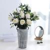 Artificial Rose Multi-use Bright-colored Faux Silk Flower Simulation Flower Display Decoration