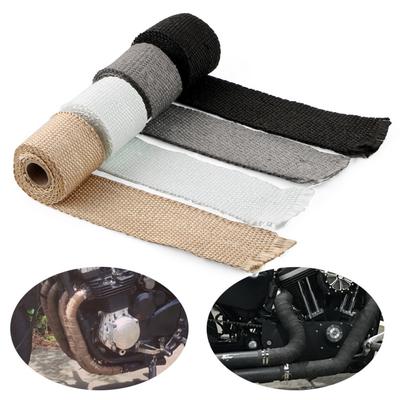 Izolační páska 50 mm x 1 m, odolná proti horku, izolační páska ze skelných vláken na výfukové potrubí, tepelně izolační fólie