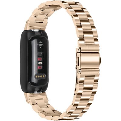 Metallbänder Kompatibel für Fitbit Inspire 3 für Damen & Herren, Solides Edelstahl Verstellbares Armband Ersatzband für Inspire 3 Fitness Tracker