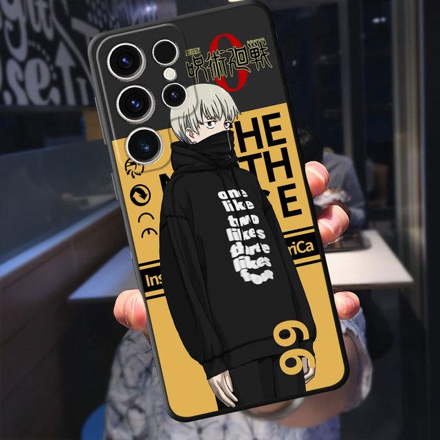 Fall für Samsung Galaxy S21 S23 Ultra 5g S8 S7 S20 Fe S22 Plus S10e S10 Niedlichen Cartoon Jujutsu kaisen Pullover Unten Jacke Abdeckung