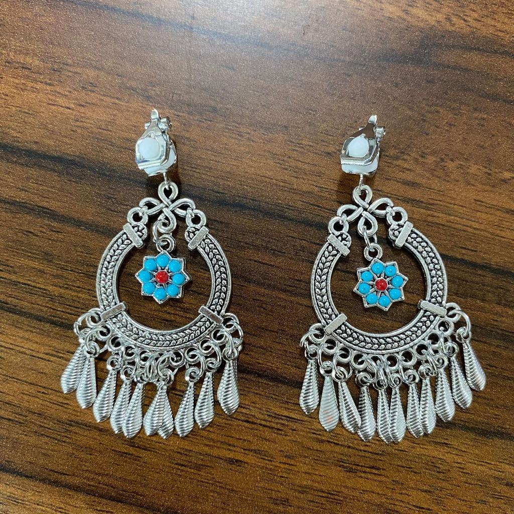 Minority Style Niche Design Earrings Women'S Retro Court Long Tassel Temperament No Ear Piercings Earrings