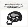 Large Dog Sunglasses UV Protection Windproof Anti Fog Adjustable Dog Goggles for Outdoor Dogs Eye Safety Grey