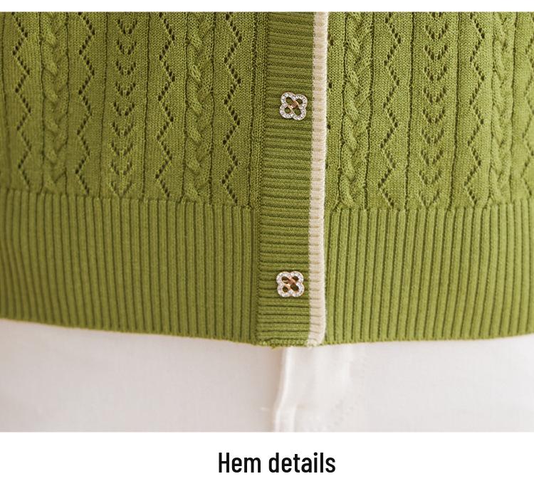 2025 Slim-Fit Cashmere Cardigan: Turn-Down Collar, Single-Breasted Jacquard Knitwear - Fashionable & Versatile Top