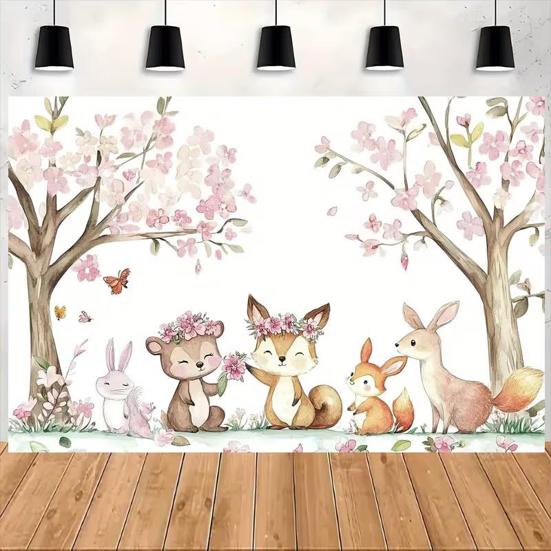 

2D Floral Yellow Dog Bath Backdrop Cloth for Pet Grooming & Events 47.2x31.5inch/120*80cm