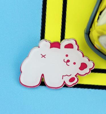 Cute Japanese Acrylic Brooch with Bunny Design, Girls Bag Accessory Pin