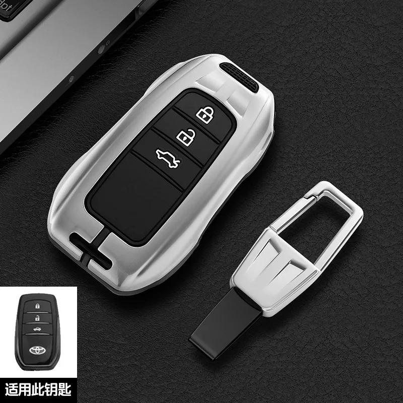 Car Key Case Cover Shell For Toyota Hilux Fortuner Land Cruiser Camry Coralla Crown RAV4 Highland CHR C-HR Fob Accessories