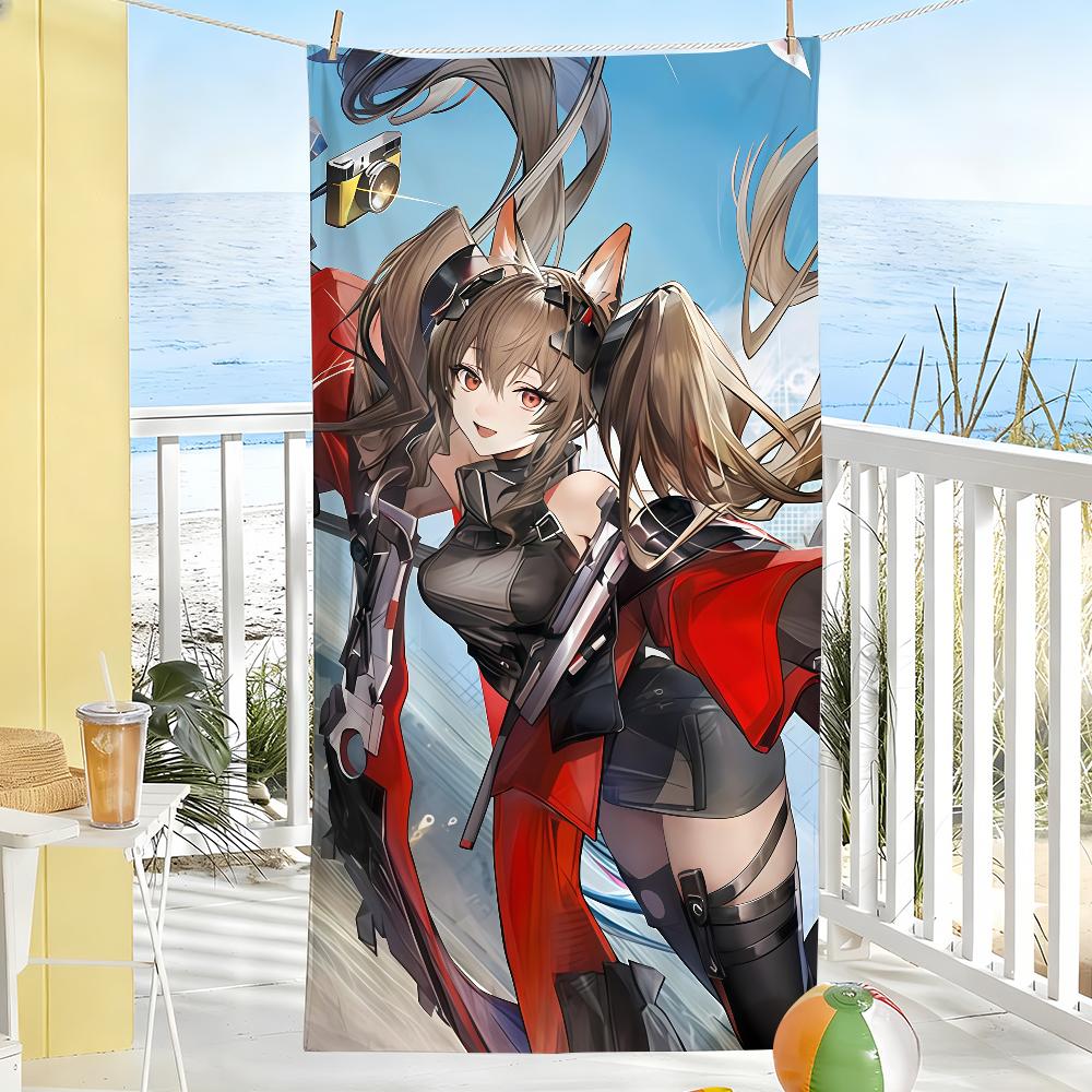 Gilberta Game Arknights Endfield Towel Sports Quick Dry Travel Camping Gear Sandproof Soft Light Large Beach Towel