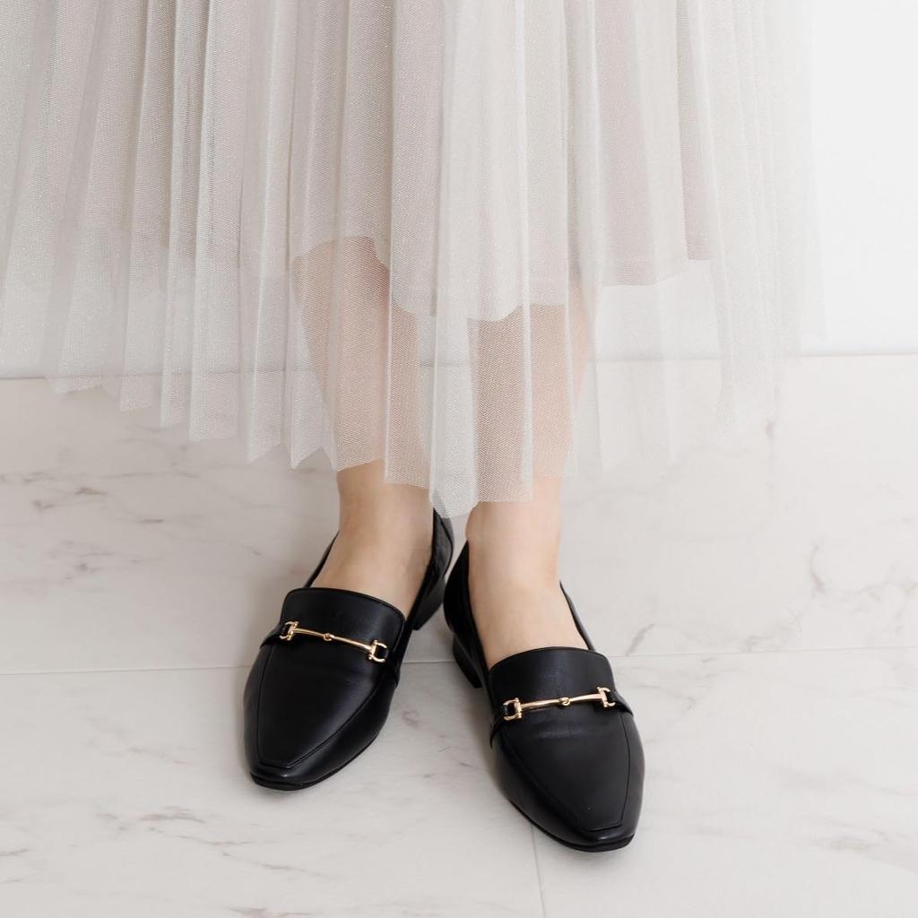 HIMIKO Heel Shirring Soft Loafers 631102 Black 230 / /