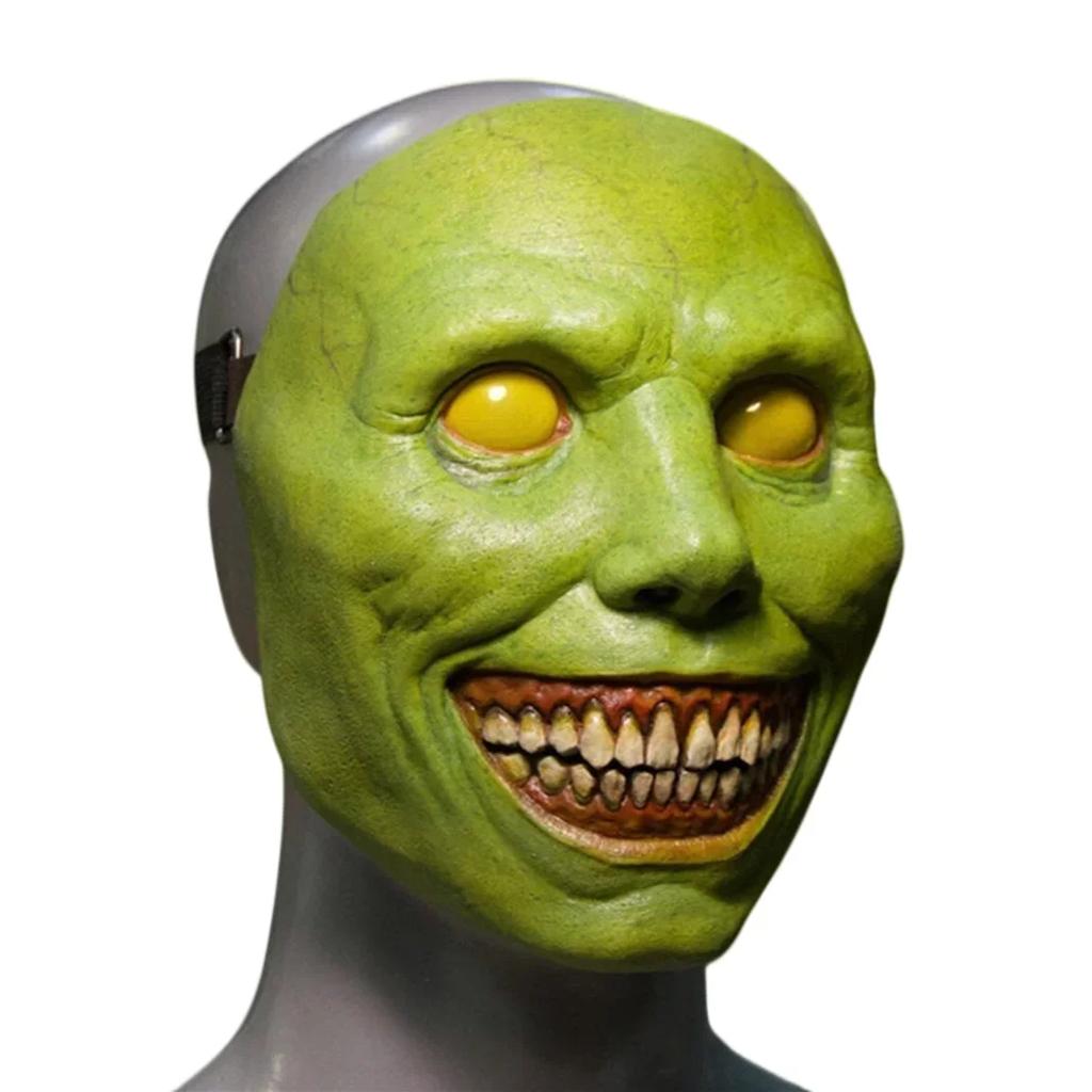 Halloween Latex Mask Skull Mask Horror Decoration Full Head  Helmet Movable Jaw Masque Gifts Party Costume Exorcist Scary Mask