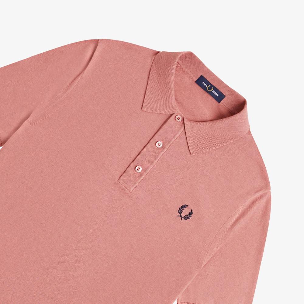 Fred Perry [Sharp] Short Sleeve Cotton Knit Shirt - Putty Pink Afpm2519725-X90
