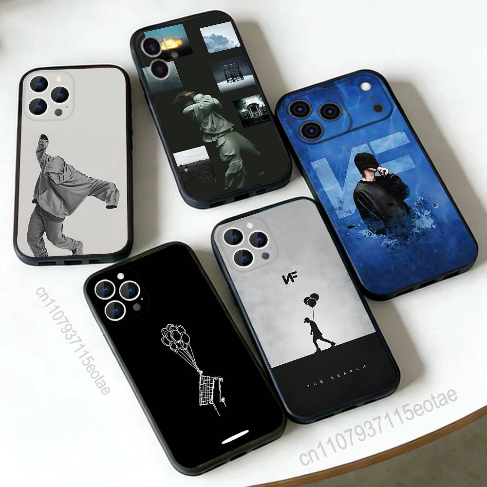 NF Rapper The Search Phone Case For iPhone 17,16,15,14,13,12,11,Pro,Max,Plus,E,Air,Mini Protective Black Cover