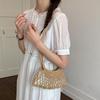 Yogodlns Summer Woven Net Shoulder Bag for Women Beach Hollow Out Crossbody Bag Retro Bohemian Vacation Daily Use Purse