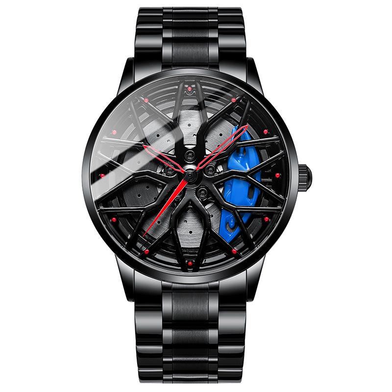SVJ Men s Car-Inspired Skeleton Dial Watch with Forged C63 Wheel Design