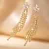 Elegant Necklace Earrings Bracelet Set Sparkling Crystal Wedding Ornaments  Festival