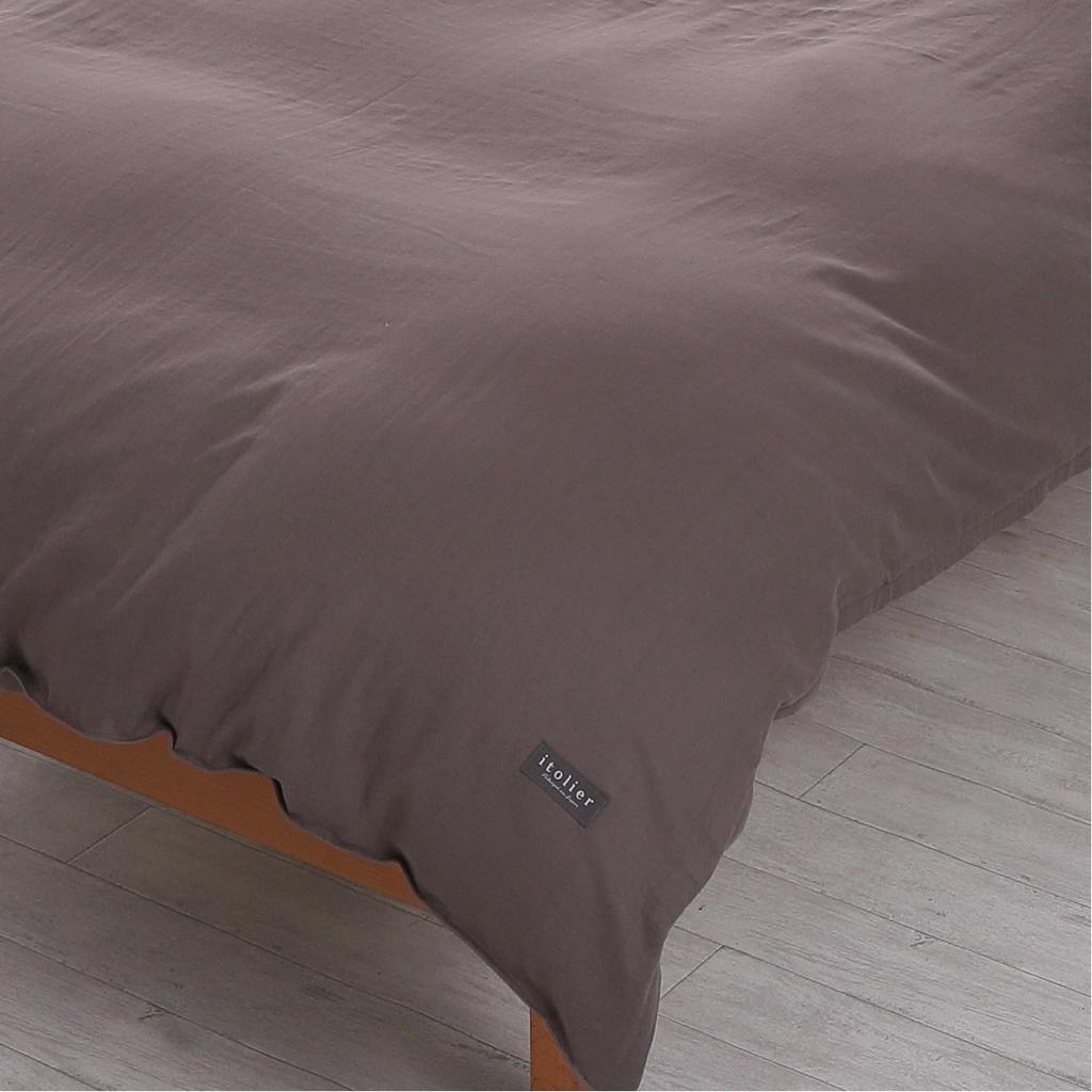 nishikawa Japanese bleached gauze duvet soft and gentle to the easy to put on and take off with quick made in brown PI03100088 [Nishikawa] cover,
