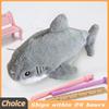 Shark Pencil Case Large Capacity Plush Shark Stationery Bag Portable Kawaii Pencil Bag for School Office Supplies