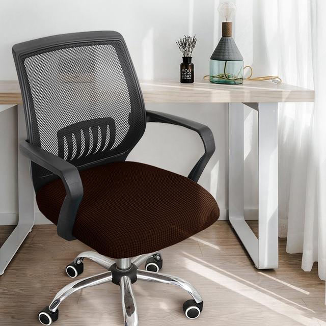 Office Seat Cover Thickened Simple Chair Cover Elastic Home Stool Cover Fabric General Computer Swivel Chair Cover
