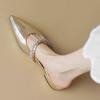 Elegant Slippers Women 2024 Summer New Sliver Soft Outside Modern Slippers Fashion All-match Solid Pointed Toe Women Sandals